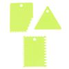 Juego de 3 raspadores triangulares dentados de plástico para tartas, utensilios de cocina para hornear, juego de cuchillos de corte.