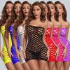 Atacado Comércio Exterior Lingerie Sexy Atacado Tentação Apaixonada Buraco Grande Saia Quadril Top Tubinho Vestido Sexy de Malha Saia Completa