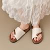 Sandalias de Dedo Retro Francesas para Mujer 2025 Verano Nuevo Versátil para Exterior Chanclas Romanas