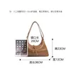 Bolsa de Ombro Único com Design Simples de Cordão, Novo Estilo 2026, Cor Sólida, Bolsa de Axila Tendência Outono e Inverno, Bolsa de Mão Vintage, Nicho