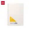 Caderno Espiral Deli Lpb580-1 Capa de PP Niu Dun Caderno Estudante Grade Transparente Caderno Espesso Simples