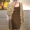 Vestido de tirantes finos estilo francés, Nuevo modelo Primavera 2026 para mujeres petite, Atuendo de primavera, Conjunto sexy, Vestido ajustado al cuerpo