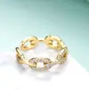 Anillo Exquisito de Lujo Ligero y de Alta Gama para Mujer, Estilo Fresco Simple de Moda de Nicho, Anillo Abierto Distintivo Ajustable