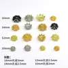 Alta Retención de Color 18 Zirconia Incrustada en Cobre Flor Cortada Holder de Flores Cuentas Espaciadoras Collar Tapa de Flor Adornos para Manos Espaciador Accesorios para Joyería DIY