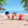 Nuevo producto transfronterizo: adorables figuras de patos de boda con temática de pareja, lindas decoraciones de patitos, accesorios para manualidades, adornos para paisajes en miniatura y pequeñas decoraciones de escritorio