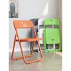 Silla Plegable para Uso en Casa, Silla de Plástico Moderna y de Moda para Fotos, Silla para Dormitorio, Oficina, Reuniones, Capacitación, Exterior con Respaldo, Venta al por Mayor