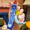 Nuevo llavero de Sanrio con diseño de luna de dibujos animados, pequeño colgante de PVC, pegamento flexible, llavero tridimensional antipérdida.