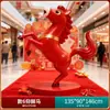 Adornos de Escultura de Caballo de Año Nuevo, Decoraciones de Exhibición para Centro Comercial del Año del Caballo, Decoraciones de Escena del Festival de Primavera, Exhibición Exterior de Caballo del Zodíaco 2026
