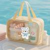 Bolsa de Natación Fitness Baño Doble Capa Gran Capacidad Impermeable Transparente Dibujos Animados Viaje Separación Húmedo y Seco para Mujer Bolsa de Maquillaje Artículos de Tocador
