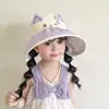 Chapéu de sol infantil de verão, novo estilo, com abertura superior, proteção UV, para meninos e meninas, chapéu de sol fofo para bebê