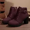Botas de mujer de tacón alto para otoño e invierno 2027, nuevas, con tiras cruzadas, talla grande, botines con tiras cruzadas, botas Martin de tacón grueso, botas de cuero para mujer, en stock