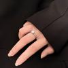 Moda europea y americana anillo de plata de ley 925 con moissanita de 1 quilate para mujer no se decolora anillo abierto joyería al por mayor
