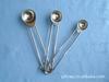 Juego de cuatro piezas de metal cuchara para helado cuchara para sopa cuchara medidora de café de acero inoxidable condimento barra de condimentos cóctel al por mayor