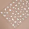 Redanco5D Embutido Popular Adesivos para Nail Art Natal Gelo Cristal Floco de Neve Borda Estéreo Adesivos para Unhas Dr1336