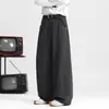 Pantalones casuales para hombre, nueva colección otoño 2026, pantalones de pierna recta, pantalones negros, pantalones de pierna ancha, pantalones para hombre primavera/otoño, pants deportivos