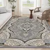 Alfombra Estilo Retro Americano Alfombra de Piso Lavable de Terciopelo para Sala de Estar Persa Sofá Mesa de Café Alfombra de Dormitorio Junto a la Cama Transfronterizo