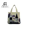 Estudiante yendo a clase Bolsa de punto tejida de Navidad con diseño de casa de bosque de dibujos animados transfronteriza Versión coreana Bolsa de punto creativa para compras