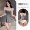 Bata de tirantes, Pura Pasión, Lencería Sexy Transparente, Traje Sexy y Encantador de Tentación, Pechos Pequeños, Pijama Sexy para Coquetear 8169
