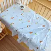 Sábana de muselina de algodón puro para bebés recién nacidos, 100% algodón, Clase A, absorbente de sudor y transpirable, adecuada para sábanas y cubrecamas para niños de jardín de infantes