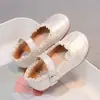 Zapatos de Princesa de Cuero para Niñas 2026 Otoño Nueva Moda Encaje Versátiles Mocasines Bajos para Niñas Pequeñas