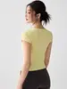 Conjunto de Top e Shorts Esportivos de Manga Curta Plus Size para Verão, para Yoga, Emagrecimento, Pilates, Treinamento, Corrida, Fitness, Respirável para Mulheres