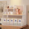 Estante de Almacenamiento de Escritorio Mesa de Comedor Encimera Portavasos para Tazas de Té Vasos de Agua Aparador Organizador de Bocadillos para Oficina Caja de Almacenamiento para Bolsitas de Té