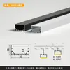 Perfil de Aluminio para Luz Lineal LED Luz Lineal Empotrada Canal de Luz de Aleación de Aluminio Tira de Luz Dura Canal de Aluminio Fuente de Luz Lateral