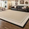 Alfombra-tapete de seda helada refrescante para sala de estar, nuevo estilo vintage, tapete de noche para dormitorio de verano, tapete de suelo insonorizado para mesa de café retro, impermeable