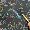 Pegatinas Rasca-Todo de Animales de Dibujos Animados, Papel Rasca-Todo Creativo para Graffiti Hecho a Mano DIY de Niños, Materiales Didácticos de Arte para Jardín de Infancia