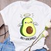 Mulheres Bonito Abacate Casal Amor Desenho Animado Frutas Roupas Estampadas Camiseta Feminina Estampada Top Roupas Doces