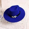 Nuevo sombrero para mujer de otoño e invierno 2015 sombrero de copa de ala ancha estilo británico sombrero de copa de punto para otoño e invierno sombrero de jazz sombrero de pareja