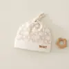 Gorro de Bebé Clase A para 0-3 Meses, Gorro Bordado de Doble Capa para Recién Nacido para las Cuatro Estaciones, Protección para la Fontanela del Bebé