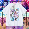 Camiseta Blanca de Niña de Grupo Kpop Hunter Tops Holgados de Manga Corta Estilo para Niñas Niñas Grandes 2025 Estilo Verano