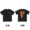 En stock Vlone High Street Big V Mariposa Letra Calavera Esqueleto Limitado Big V Colección Casual Camiseta de Manga Corta para Hombres y Mujeres
