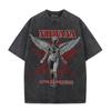 Banda Nirvana rock Nirvana Cobain Cobain desgastado lavado vintage batik holgado camiseta