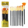 Comércio Exterior Transfronteiriço Nylon Giz Aquarela Pincel Pintura a Óleo Pincel kit 10 Peças Haste Vermelha Haste Azul Caneta de Pigmento