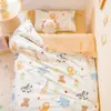 Funda de edredón infantil de algodón puro Clase A, pieza única, niño, niña, 120x150x200, funda de edredón pequeña para bebé, juego de ropa de cama, juego de tres piezas