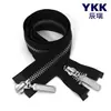 No. 5 Cremallera Metálica Ykk, Cobre Blanco Brillante, Doble Extremo para Chaquetas, Abrigos, Chaquetas de Plumas, Chaquetas de Cuero, Cremallera de Cobre
