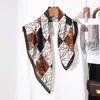 Bufanda Cuadrada de Lujo con Patrón de Espiga para Mujer, Bufanda de Seda Suave y Amigable con la Piel, Adecuada para Todas las Estaciones, Bufanda Decorativa Sencilla y Elegante para el Cuello y Chal
