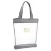Bolsa de malla portátil con cremallera, bolsa transparente para documentos tamaño A4, bolso de mano para estudiantes, bolsa para libros, bolsa de aprendizaje, libros de texto.