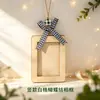 Juguetes Educativos de Madera para Niños Hechos a Mano DIY Marco de Fotos Colgante Retro Colgante de Decoración de Pared Mini Marco de Fotos Navideño