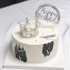 Inserts para Bolo de Aniversário de Celebridade da Internet em Acrílico Decoração Espelhada Refletiva Cartão em Inglês para o Dia das Mães