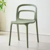 Silla de Comedor Nórdica para Uso Doméstico, con Respaldo, Taburete Hueco de Colores, Silla de Ocio Apilable para Balcón, Silla de Plástico para Apartamentos Pequeños