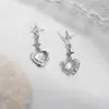Novos Brincos de Moda de Personalidade de Nicho para Mulheres Brincos com Pingente de Amor Líquido Doces Frescos Brincos de Alta Qualidade Atacado