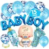Bebé Niños Niñas Traje de Globo Metálico para Bebé Traje de Baño para Bautizo de Bebé Globo Metálico de Biberón y Pie