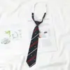 Camisa Uniforme Sin Estudiantes Borgoña jk Corbata para Mujer Estilo Japonés Estilo Preppy Rayas Foto de Graduación Corbata Pequeña para Hombre