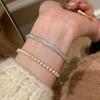 Pulsera Antigua Hecha a Mano Vintage Mobius Cepillado Entrada Francesa Zirconia de Lujo Cuerda Retorcida Pulsera para Mujer