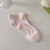 Meias 100% Algodão para Mulheres, Meias Curtas para Primavera e Verão, Meias Fofas com Laço Sem Costura, Meias Curtas, Meias Femininas Atacado Zhuji