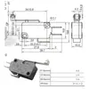 Microinterruptor resistente a altas temperaturas de 200 grados KW3AG-16A recorrido de límite pequeño calentador caja de horno eléctrico freidora