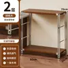 Estante para microondas de cocina, estante de almacenamiento de varias capas de pie estilo japonés, mesa multifuncional para cortar y preparación para el hogar